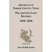 Abstracts of Parker County, Texas Pre-Emption Land Records, 1850-1858