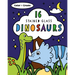 Stained Glass Coloring Dinosaurs