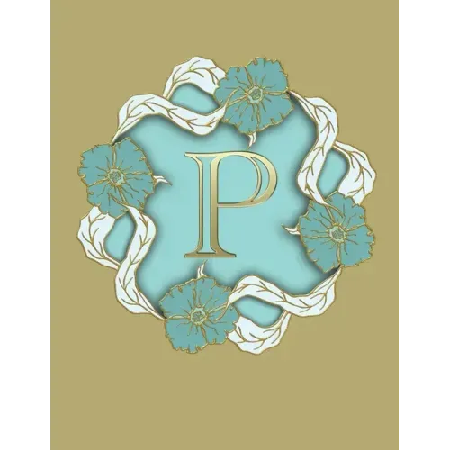 P: 100 Pages 8.5" X 11" Monogram Notebook College Ruled Line Paper