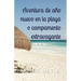 Aventura de año nuevo en la playa o campamento extravagante
