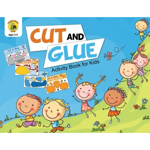 Cut and Glue Activity Book for Kids: Cut Out Cute Full Color Images of Animals, Vehicles and Plants (Ages 3-5)