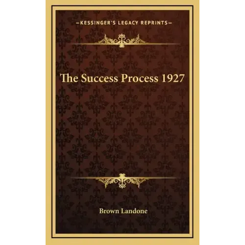 The Success Process 1927
