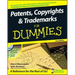 Patents, Copyrights and Trademarks for Dummies [With CDROM]