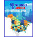 50 The States of America Coloring Book: 50 State Maps, Capitals, Animals, Birds, Flowers, Mottos, Cities, Population, Regions Perfect Easy To Color An