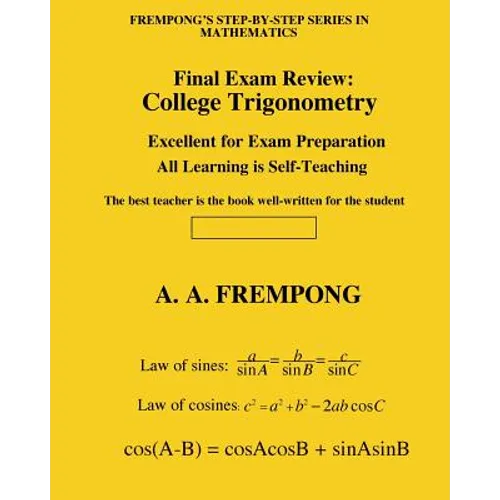 Final Exam Review: College Trigonometry