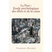 La Peur: Etude psychologique des effets et de la cause