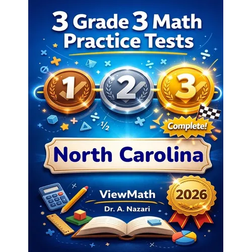 3 North Carolina NC EOG Grade 3 Math Practice Tests: Full-Length Test Prep with Detailed Answer Explanations