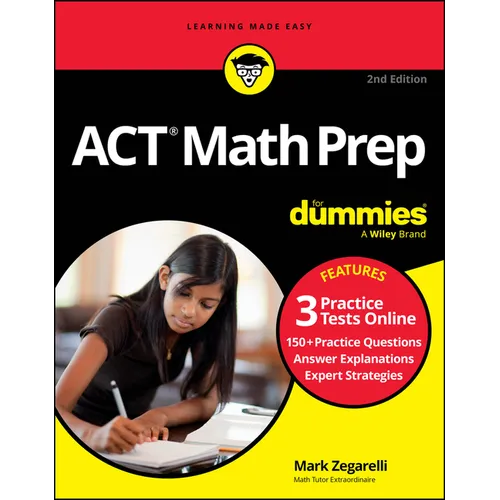 ACT Math Prep for Dummies: Book + 3 Practice Tests Online