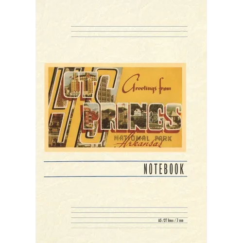 Vintage Lined Notebook Greetings from Hot Springs, Arkansas