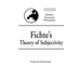 Fichte's Theory of Subjectivity
