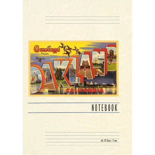 Vintage Lined Notebook Greetings from Oakland, California