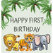 First birthday guest book (Hardcover): Birthday guest book, first birthday book, party and birthday celebrations decor, memory book, 1st birthday, hap