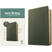 NLT Thinline Reference Bible, Filament Enabled (Genuine Leather, Olive Green, Red Letter)