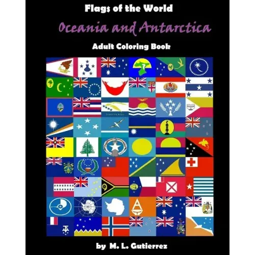 Flags of the World Series (Oceania and Antartica), adult coloring book