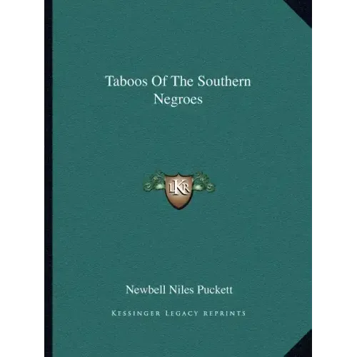 Taboos of the Southern Negroes