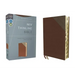 Niv, Thinline Bible, Leathersoft, Brown, Red Letter, Thumb Indexed, Comfort Print