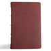 CSB Single-Column Personal Size Bible, Holman Handcrafted Collection, Marbled Burgundy Premium Calfskin