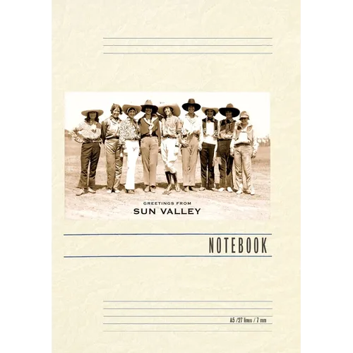 Vintage Lined Notebook Greetings from Sun Valley, Cowgirls