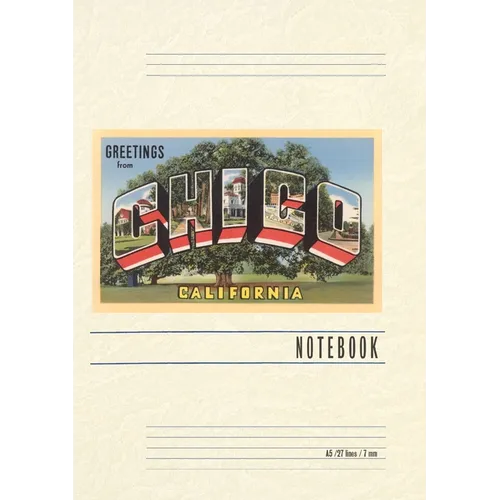 Vintage Lined Notebook Large Letter Greetings from Chico, California
