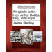 An Epistle to the Hon. Arthur Dobbs, Esq., in Europe.