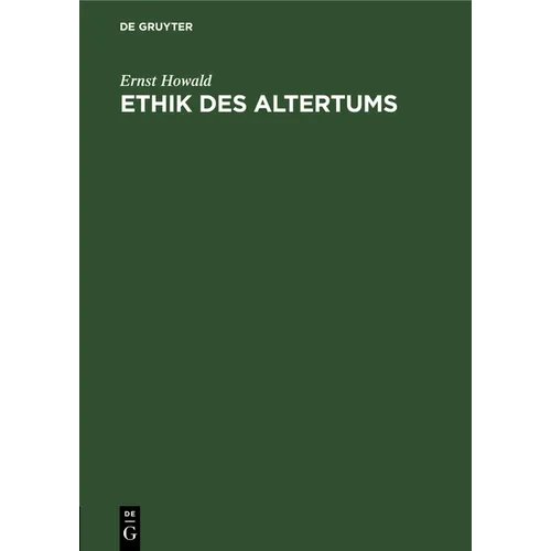 Ethik Des Altertums - Hardcover