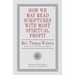 How We May Read Scriptures with Most Spiritual Profit