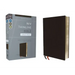 NIV, Thinline Bible, Large Print, Bonded Leather, Black, Red Letter Edition