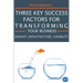 Three Key Success Factors for Transforming Your Business: Mindset, Infrastructure, Capability