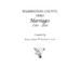 Washington County, Ohio Marriages, 1789-1840