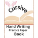 cursive hand writing practice paper book: activity book