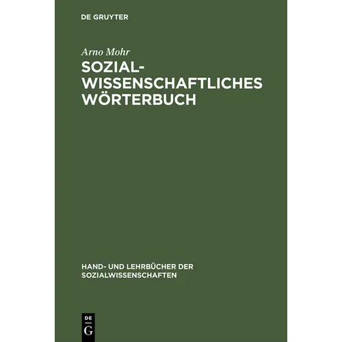 Sozialwissenschaftliches Wörterbuch: Englisch-Deutsch, Deutsch-Englisch