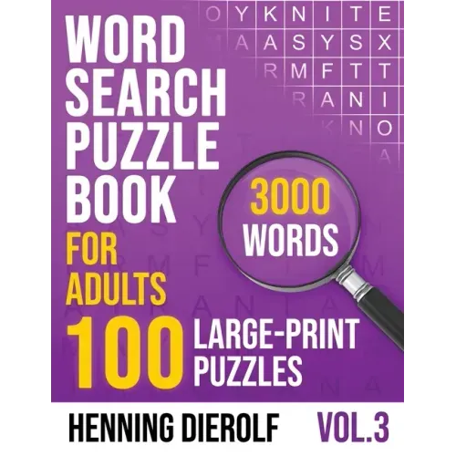 Word Search Book for Adults: 100 Large-Print English Puzzles