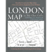London Map in Your Own Colors - Coloring City Notebook with Street Index - Detailed Grayscale Map Atlas City of London, England, Great Britain Colorin