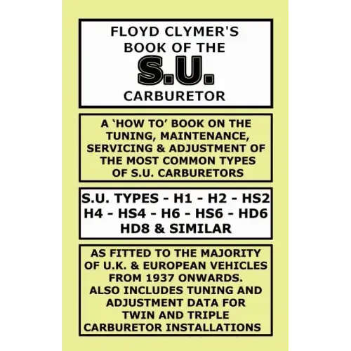 Floyd Clymer's Book of the S.U. Carburetor