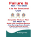 Failure Is Not The END It Is An Emotional Gym: Complete Workout Plan On How To Build Your Emotional Muscle And Burning Down Anxiety To Become Emotiona