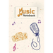 Music Notebook: Cassette Player, Mic, Music Notes on Cover With Cool Interior. 120 Pages 6x9 in Music Manuscript Paper. Space to Write