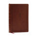NKJV Giant Print End-Of-Verse Reference Bible, Brown Leathersoft, Red Letter, Comfort Print: Holy Bible