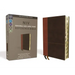 NIV, Personal Size Reference Bible, Large Print, Imitation Leather, Brown, Indexed, Red Letter Edition, Comfort Print