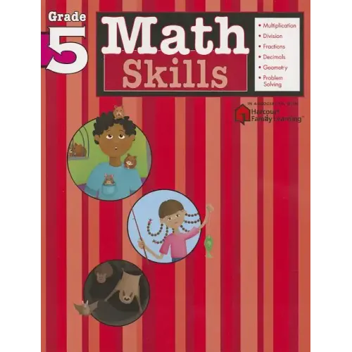 Math Skills: Grade 5 (Flash Kids Harcourt Family Learning)