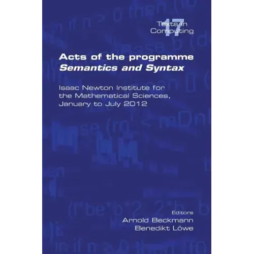 Acts of the Progamme Sematics and Syntax