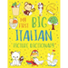 My First Big Italian Picture Dictionary: Two in One: Dictionary and Coloring Book - Color and Learn the Words - Italian Book for Kids with Translation