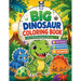 Big Dinosaur Coloring Book with Cute and Bold Drawings for Kids Ages 1-5: Learn to Boost Fine Motor Skills, and Imagination with Mess Free Dino Themed