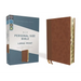 Niv, Personal Size Bible, Large Print, Leathersoft, Brown, Red Letter, Thumb Indexed, Comfort Print