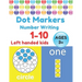 Dot Markers Number Writing 1 - 10, Left handed kids, Ages 3+: Educational Pre k with Simple Big Numbers Tracing, Easy Guided BIG DOTS, Giant, Large, J