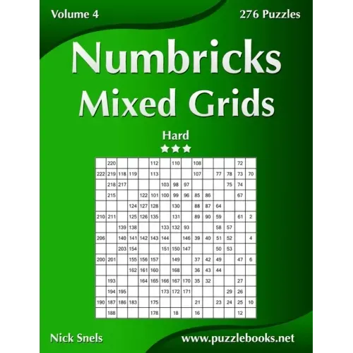 Numbricks Mixed Grids - Hard - Volume 4 - 276 Puzzles