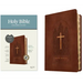 KJV Thinline Reference Bible, Filament Enabled (Leatherlike, Reverent Cross Dark Brown, Indexed, Red Letter)