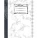 Graph Paper Composition Notebook: 110 Pages - Quad Ruled 4x4 - 8.5" x 11" Marble Large Notebook with Grid Paper - Math Notebook For Students