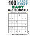 100 Large Print Easy 6x6 Sudoku Puzzles for Adults: Only One Puzzle Per Page! (Pocket 6"x9" Size)