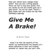 Give Me A Brake!
