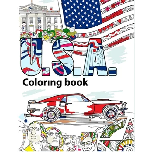 USA Coloring Book: Adult Colouring Fun, Stress Relief Relaxation and Escape